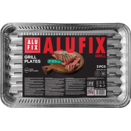 TACKA DO GRILLA 34,5X22,5CM ALUFIX FIX-GRILL ALUMINIOWA 3SZT.