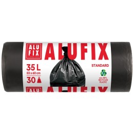 WORKI NA ŚMIECI HDPE ALUFIX CZARNE 35L 30SZT.
