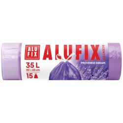 WORKI NA ŚMIECI HDPE LAWENDOWE ALUFIX FIOLETOWE 35L 15SZT.
