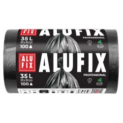 WORKI NA ŚMIECI HDPE ALUFIX PROFESSIONAL CZARNE 35L 100SZT.