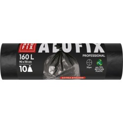WORKI NA ŚMIECI LDPE ALUFIX PROFESSIONAL CZARNE 160L 10SZT.