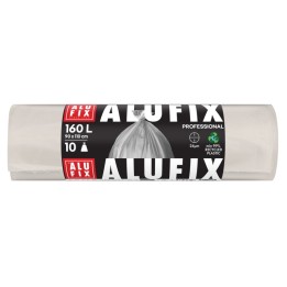 WORKI NA ŚMIECI LDPE ALUFIX PROFESSIONAL TRANSPARENTNE 160L 10SZT.