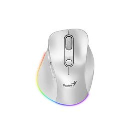 Genius Ergo 9000S Pro Mysz bezprzewodowa, biała, 2400DPI