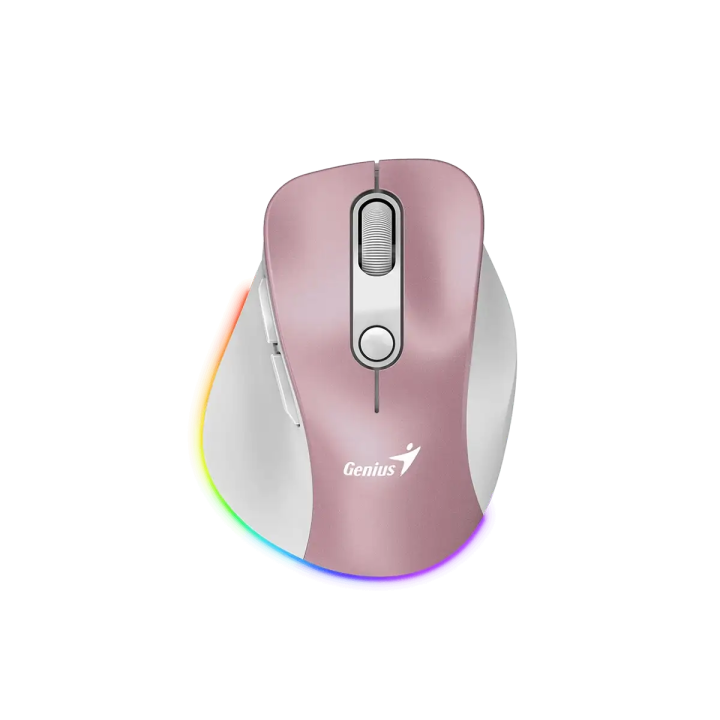 Genius Ergo 9000S Pro Mysz bezprzewodowa, różowa, 2400DPI