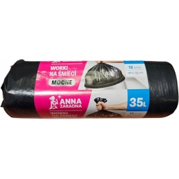 Worki MOCNE ANNA ZARADNA 1100004489 CZARNE 35l 12SZT.