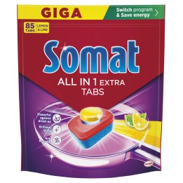 TABLETKI DO ZMYWARKI SOMAT ALL IN 1 EXTRA CYTRYNA I LIMONKA 85SZT.