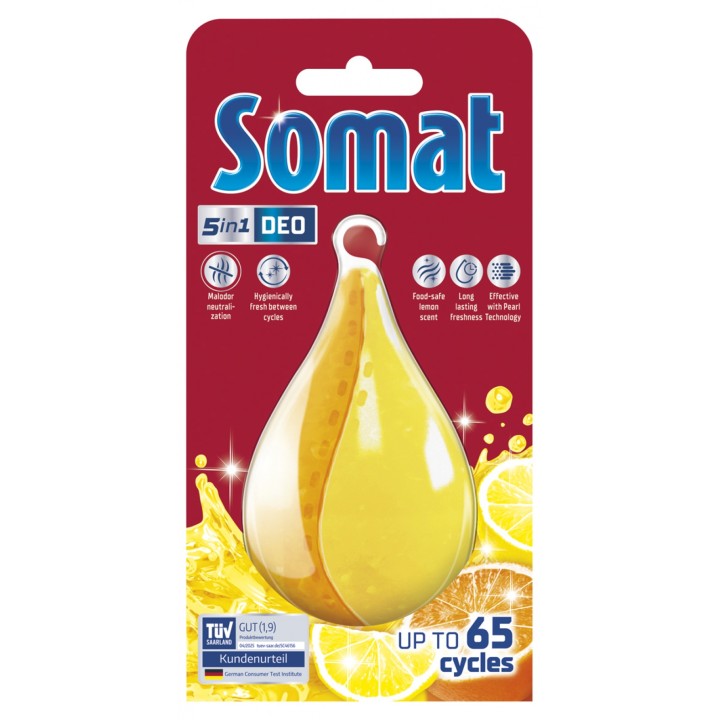 ODŚWIEŻACZ DO ZMYWARKI SOMAT DEO PEARLS CYTRYNOWO-POMARAŃCZOWY 17G