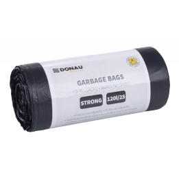WORKI NA ŚMIECI LDPE MOCNE DONAU HOME CZARNE 120L 25SZT.
