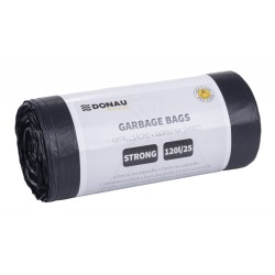 WORKI NA ŚMIECI LDPE MOCNE DONAU HOME CZARNE 120L 25SZT.
