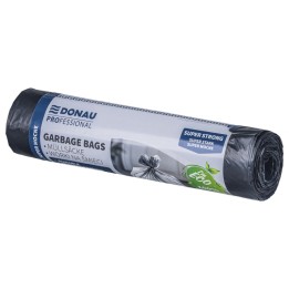 WORKI NA ŚMIECI LDPE SUPER MOCNE Z TAŚMĄ DONAU PROFESSIONAL CZARNE 60L 10SZT.