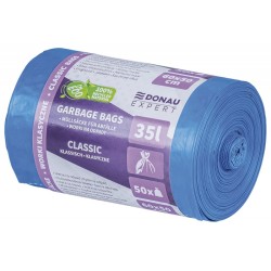 WORKI NA ŚMIECI LDPE DONAU EXPERT NIEBIESKIE 35L 50SZT.