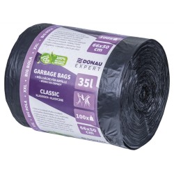 WORKI NA ŚMIECI Z USZAMI DONAU EXPERT CZARNE 35L 100SZT.
