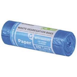 WORKI HDPE DO SEGREGACJI Z USZAMI DONAU HOME NIEBIESKIE 35L 20SZT.