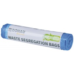 WORKI NA ŚMIECI LDPE DO SEGREGACJI Z TAŚMĄ DONAU HOME NIEBIESKIE 120L 10SZT.