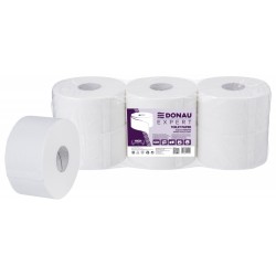 PAPIER TOALETOWY DWUWARSTWOWY CELULOZOWY DONAU EXPERT JUMBO BIAŁY 80M 6SZT.