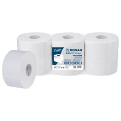 PAPIER TOALETOWY DWUWARSTWOWY CELULOZOWY DONAU PROFESSIONAL JUMBO BIAŁY 150M 6SZT.