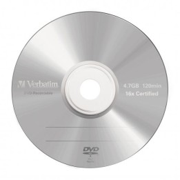 Verbatim DVD-R, DataLife PLUS, 43518, 4.7GB, 16x, jewel box, 1 KUS, Scratch Resistant, 12cm, General, Advanced Azo+, Matte Silve