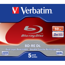Verbatim BD-RE DL, jewel box, 43760, 2x, 5 szt., do archiwizacji danych