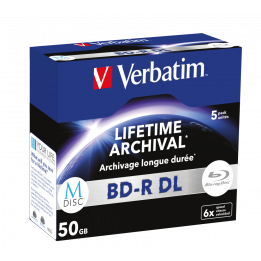 Verbatim BD-R DL, LIFETIME ARCHIVAL, 50GB, jewel case, 43846, 6x, Opakowanie 5 szt