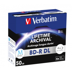 Verbatim BD-R DL, LIFETIME ARCHIVAL, 50GB, jewel case, 43846, 6x, Opakowanie 5 szt