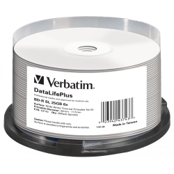 Verbatim BD-R, Single Layer 25GB, spindle, 43743, 6x, 25-pack