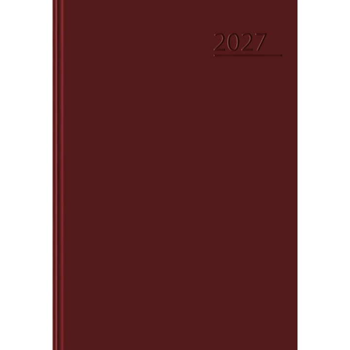 KALENDARZ KSIĄŻKOWY DZIENNY NA ROK 2027 TOP 2000 BASIC 400213582 A5 BORDOWY