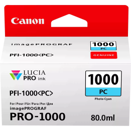 TUSZ ORYGINALNY CANON PFI1000PC 0550C001 PHOTO CYAN 80 ML