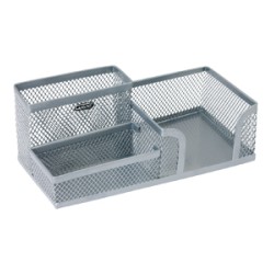 PRZYBORNIK NA BIURKO 100X103X202MM GRAND MW-218S/GR-093S 120-1335 SREBRNY METALOWY