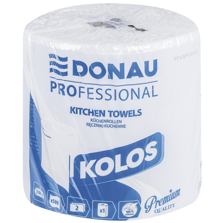 RĘCZNIK PAPIEROWY DWUWARSTWOWY CELULOZOWY DONAU PROFESSIONAL KOLOS BIAŁY 500 LISTKÓW