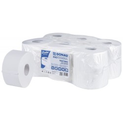 PAPIER TOALETOWY DWUWARSTWOWY CELULOZOWY DONAU PROFESSIONAL JUMBO BIAŁY 120M 12SZT.
