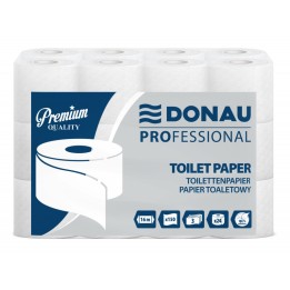PAPIER TOALETOWY TRZYWARSTWOWY CELULOZOWY DONAU PROFESSIONAL BIAŁY 16M 24SZT.