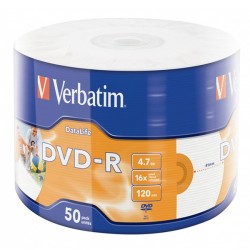 Verbatim DVD-R, Inkjet Printable, 43793, 4.7GB, 16x, wrap, 50-pack, printable, do archiwizacji danych