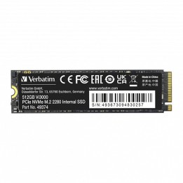 SSD Wewnętrzny Verbatim Vi3000 M.2, 49374, 512GB, czarny, NVMe