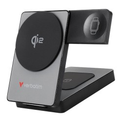 Verbatim powerbank Charge ,n, Go Qi2 5/9/12V, ładowanie telefonu, zegarka, Airpods, 32294, 5 000mAh, Mocowanie magnetyczne, szar