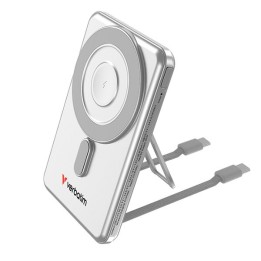 Verbatim powerbank Charge ,n, Go 2C z dwoma kablami 5V, ładowanie telefonu, 32276, 5 000mAh, Mocowanie magnetyczne, srebrna