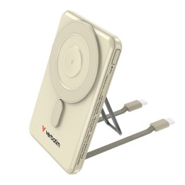 Verbatim Powerbank Charge ,n, Go z dwoma kablami 5V, ładowanie telefonu, 32253, 5 000mAh, Mocowanie magnetyczne, złota