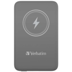 Verbatim powerbank z ładowaniem bezprzewodowym 5V, ładowanie telefonu, 32249, 10 000mAh, Mocowanie magnetyczne, szara
