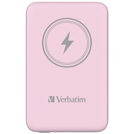 Verbatim powerbank z ładowaniem bezprzewodowym 5V, ładowanie telefonu, 32248, 10 000mAh, Mocowanie magnetyczne, różowa