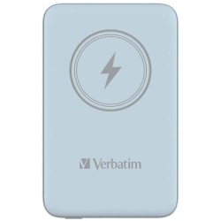 Verbatim powerbank z ładowaniem bezprzewodowym 5V, ładowanie telefonu, 32247, 10 000mAh, Mocowanie magnetyczne, niebieska