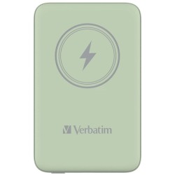 Verbatim powerbank z ładowaniem bezprzewodowym 5V, ładowanie telefonu, 32246, 10 000mAh, Mocowanie magnetyczne, zielona