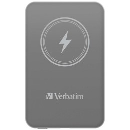 Verbatim powerbank z ładowaniem bezprzewodowym 5V, ładowanie telefonu, 32244, 5 000mAh, Mocowanie magnetyczne, szara