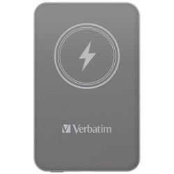 Verbatim powerbank z ładowaniem bezprzewodowym 5V, ładowanie telefonu, 32244, 5 000mAh, Mocowanie magnetyczne, szara