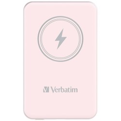 Verbatim powerbank z ładowaniem bezprzewodowym 5V, ładowanie telefonu, 32243, 5 000mAh, Mocowanie magnetyczne, różowa