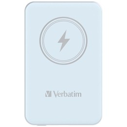 Verbatim powerbank z ładowaniem bezprzewodowym 5V, ładowanie telefonu, 32242, 5 000mAh, Mocowanie magnetyczne, niebieska