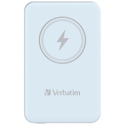 Verbatim powerbank z ładowaniem bezprzewodowym 5V, ładowanie telefonu, 32242, 5 000mAh, Mocowanie magnetyczne, niebieska