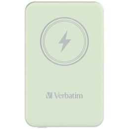 Verbatim powerbank z ładowaniem bezprzewodowym 5V, ładowanie telefonu, 32241, 5 000mAh, Mocowanie magnetyczne, zielona