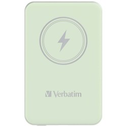 Verbatim powerbank z ładowaniem bezprzewodowym 5V, ładowanie telefonu, 32241, 5 000mAh, Mocowanie magnetyczne, zielona