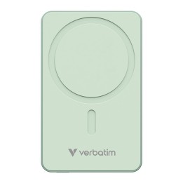 Verbatim powerbank z ładowaniem bezprzewodowym 5V, ładowanie telefonu, 32228, 10000mAh, Mocowanie magnetyczne, Zielony
