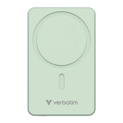 Verbatim powerbank z ładowaniem bezprzewodowym 5V, ładowanie telefonu, 32228, 10000mAh, Mocowanie magnetyczne, Zielony