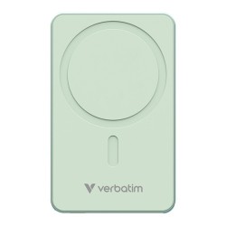 Verbatim powerbank z ładowaniem bezprzewodowym 5V, ładowanie telefonu, 32226, 5000mAh, Mocowanie magnetyczne, zielona